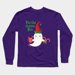 'Tis the Season, Boo Holiday Winter Ghost Long Sleeve T-Shirt